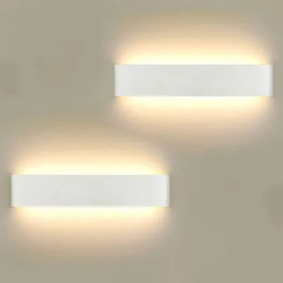 Produktbild von Moderne weiße LED-Wandleuchte, 40 cm Länge, Set (1 Stück), 16 W effiziente Beleuchtung