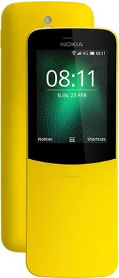 Zdjęcie produktu dla Nokia 8110, 6,22 cm (2.45"), 0,5 GB, 4 GB, 2 MP, KaiOS, Żółty