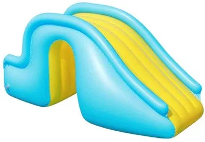 Immagine prodotto di Piscina gonfiabile per bambini - Scivolo per bambini - 158 x 79 x 62 cm - Colorato - Giocattolo portatile