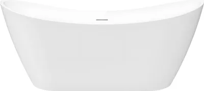 Produktbild von Freistehende Badewanne Acryl Wanne 170 x 80 x 72 cm weiß Standbadewanne + Ablaufgarnitur