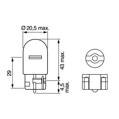 Produktbild von Bosch W21W Lampe Pure Light 12V 21W W3x16d (2 Stück)