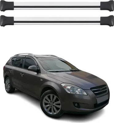 Image de OMAC Barres de toit en aluminium pour Kia Ceed I Break 2006-2012 Gris 2Pcs