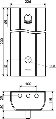 Produktbild von SCHELL Schell Duschpaneel LINUS DP-SC-M Duschkopf aerosolarm M-Wasser vc