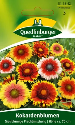 Produktbild von Quedlinburger Saatgut - Kokardenblume Großblumige Mischung - Samen - 511842