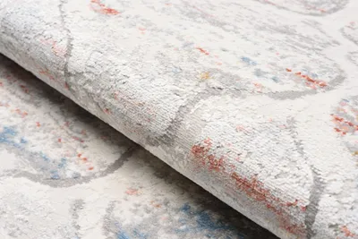 Produktbild von Tapiso Teppich VALLEY Modern Kurzflor Rot Beige Blau Wohnzimmer 160 x 220 cm