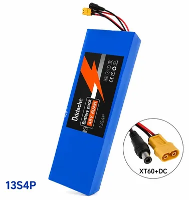 Produktbild von 48V Lithium-Ionen-Akku - Akku Pack für E-Scooter - 60Ah - 18650 Zellen - mit BMS - XT60-DC Stecker
