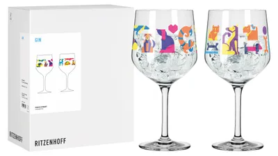 Immagine prodotto di Set di bicchieri Ritzenhoff "Tierisch Glücklich", 2 pezzi, capacità 720 ml, vetro di cristallo