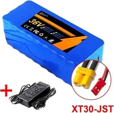Produktbild von 36V 60Ah Lithium Akku für E-Scooter - Li-Ion 10S4P 18650 Batteriepack - XT30-JST Stecker - mit Ladegerät
