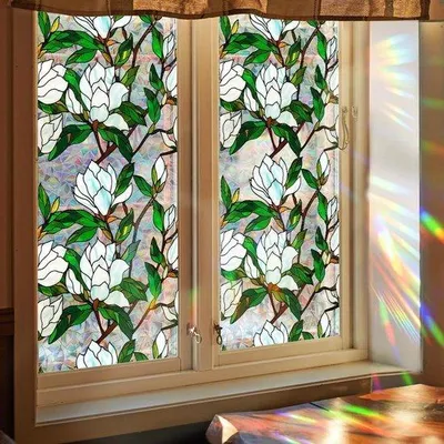 Produktbild von Regenbogenauskleidung für Fenster - Dekorative und private Schutzfolie - 3D Effekt - 100 x 43 cm - Farbenfroh