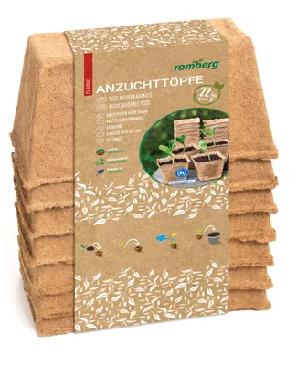 Immagine prodotto di romberg GROWING POT Vasi per la coltivazione 10091106 8cm quadrati 14pcs