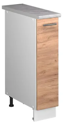 Immagine prodotto di Armadio cucina dispensa alto Vicco Fame-Line Rovere dorato/Bianco 20 cm, PL Marmo, Model 62071