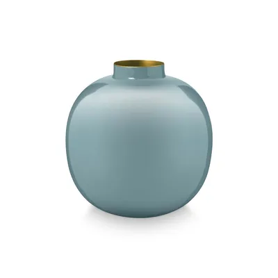 Produktbild von PIP STUDIO Vase Metal Light Blue 23 cm