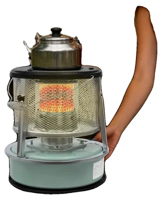 Immagine prodotto di Riscaldatore a cherosene da esterno, potenza 2600W, capacità 4,6L, area di riscaldamento 10-15 m², altezza regolabile 35,5-41 cm, tempo di combustione continuo 15-17 ore
