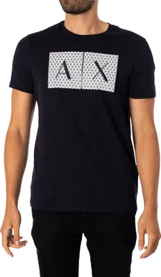 Produktbild von Armani Exchange Dunkelblaues T-Shirt mit Logo – S