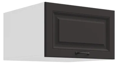 Produktbild von Aufsatzschrank Hochschrank 60 cm STILO Grau + Weiss Küchenzeile Küchenblock Küche Landhaus