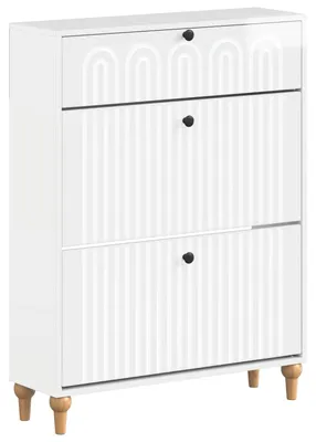 Image de vidaXL Armoire à chaussures ALKMAAR, 78 x 24 x 103 cm, en panneaux de particules