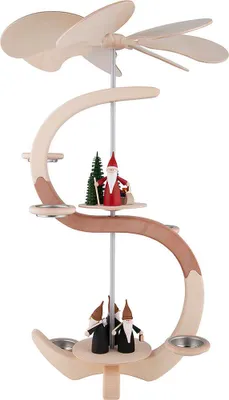Obrázek produktu pro Stolní pyramidový lovecký skřítek s čajovými svíčkami ŠxVxH 28x46x28cm NOVINKA