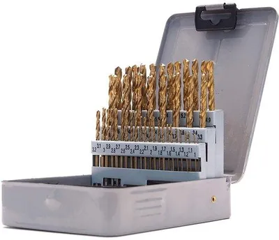 Zdjęcie produktu dla 51-częściowy zestaw wierteł metrycznych z indeksacją, 1,0–6,0 mm, HSS z powłoką TiN