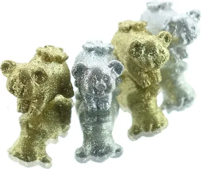 Produktbild von Riffelmacher Glücksschweinchen Gold- & Silberfarben 3 cm 4er Set - Polyresin