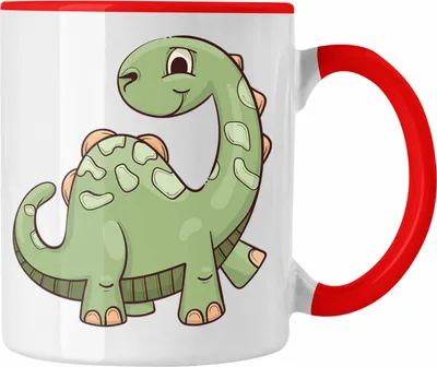 Produktbild von Trendation - Coole Tasse für Dinofans Dinosaurier Geschenkidee Jungs Jungen Geschenke Lustig (Rot)