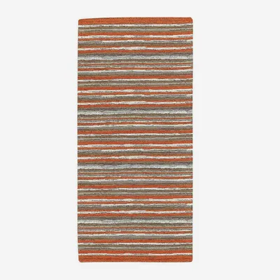 Produktbild von Läufer Teppich für Küche und Bad waschbar rutschfest Laos Orange