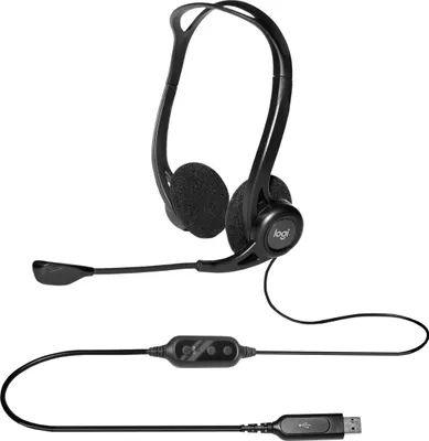 Produktbild von Logitech PC Headset 960 USB schwarz USB-Anschluss