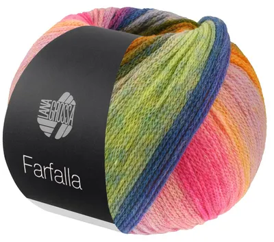 Produktbild von Lana Grossa - Farfalla 0011 orange beige lila lachs pink violett marine gelbgrün gelb türkis