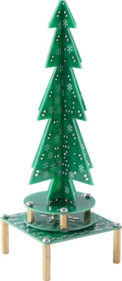 Imagen del producto de Árbol de Navidad electrónico, árbol de Navidad giratorio, kit electrónico para construir un árbol, árbol de Navidad con luces LED de colores, kit de montaje para un árbol musical, árbol musical con luces LED giratorias
