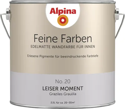 Produktbild von Alpina Feine Farben Wandfarbe No. 20 Leiser Moment - graziles graulila 2,5 L
