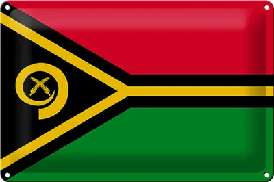 Produktbild von Blechschild Flagge Vanuatu 30x20cm Flag of Vanuatu