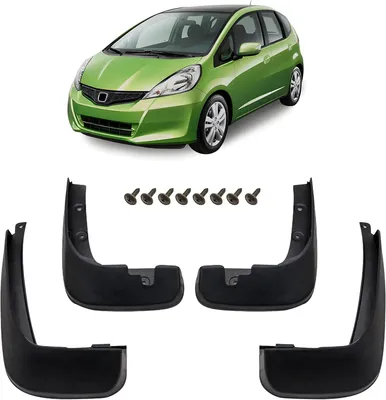 Produktbild von Schmutzfänger, 4er-Set Schmutzfänger-Kit Spritzschutz Schmutzfänger mit Befestigungssatz, für Honda Jazz III 2011-2015, Zubehör Vorne Und Hinten