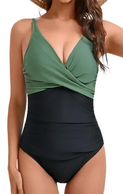 Productafbeelding van VILOREE Damen monokini, afslankende badpak, plus size badkleding