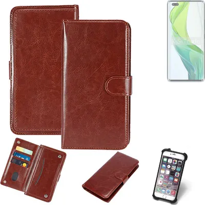 Produktbild von K-S-Trade 360° Hülle kompatibel mit BLU Bold N2 braun Kunstleder Case BookCase WalletCase Kunstlederederhülle Handyhülle, Rundumschutz Bumper (1x)