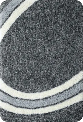 Produktbild von Spirella Badteppich Badematte Duschvorleger Mikrofaser Hochflor | flauschig | rutschhemmend | geeignet für Fußbodenheizung | 60x90 cm | Grau