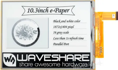 Produktbild von WaveShare 1872×1404, 10.3inch flexible E-Ink raw display