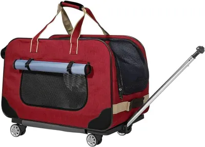 Productafbeelding van Dierenvervoerder - Reiskoffer - Veilig Vervoer - Uitschuifbaar Handvat - 62 x 35 x 39 cm - Zwart
