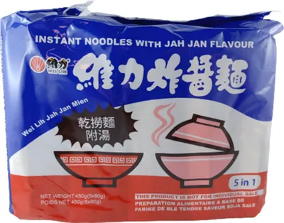 Produktbild von WEILIH Instant Noodle Jah Jan Flavour 90g 5er-Pack