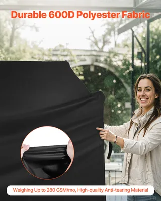 Produktbild von Grillabdeckung Abdeckhaube Grillhaube (1473 mm) Abdeckplane für Außengrills, wasserdicht & wetterbeständig, strapazierfähiges 600D-Polyester, einfaches An- und Ausziehen, mit Klettbändern