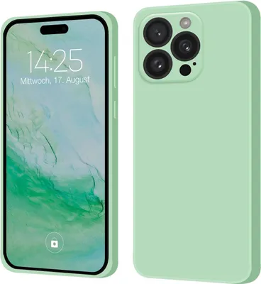 Produktbild von Hülle für Apple iPhone 16 Pro Max Case Cover Bumper Silikon Softgrip Schutzhülle Farbe: Türkis