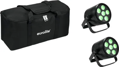 Zdjęcie produktu dla EUROLITE Set 2x AKKU PAR 6 QCL + Soft-Bag (20000963)