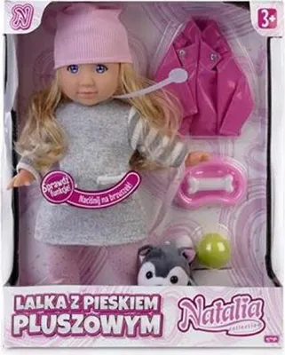 Obrázok produktu pre Bábika Natália s plyšovým psom 35 cm