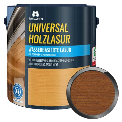Produktbild von Avenarius Universal Holzlasur - 5 Liter Nussbaum