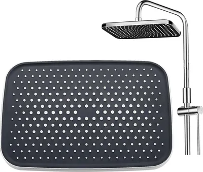 Produktbild von Quadratische Regendusche - großer Regenduschkopf - komfortable Dusche-Erfahrung - selbst bei niedriger Wasserdrücke - kann an der Wand oder Decke installiert werden