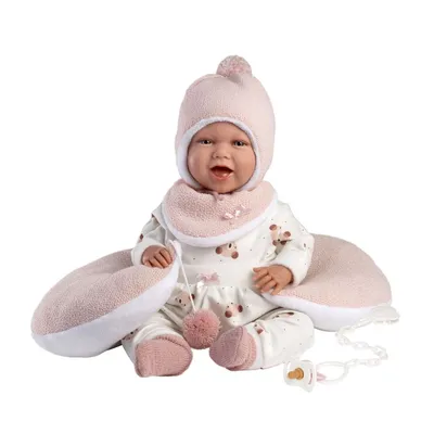 Produktbild von Llorens Mimi Lächelt Mit Dem Moon Bears Dress Babypuppe 42 Cm Rosa  Rosa One Size