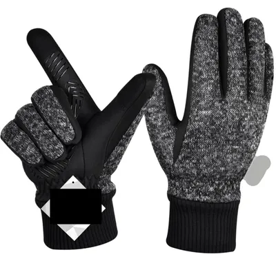 Productafbeelding van Warme skihandschoenen voor heren - Antislip, touchscreen, donkergrijs