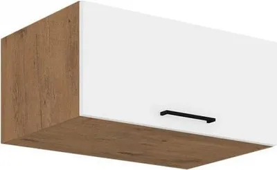 Image de Meuble de cuisine supérieur fermé 80 cm ZHILAN 2 - chêne lancelot / blanc brillant