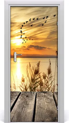 Produktbild von Tulup Türaufkleber 85x205 cm Dekorative Aufkleber Selbstklebend Wasserdichte Tapete Abnehmbar Schlafzimmer Wohnzimmer Wohnkultur - Sonnenuntergang