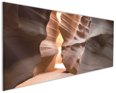 Produktbild von Wallario Küchenrückwand aus Glas, Größe: 125 x 50 cm, Motiv: Antelope Canyon Arizona  USA | Spritzschutz | abwischbar | pflegeleicht | in