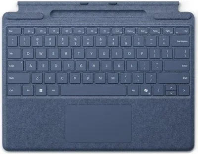 Zdjęcie produktu dla Microsoft Surface Pro Keyboard with pen storage, QWERTZ, Niemiecki, Panel dotykowy, Microsoft, Surface Pro (11 Edition); Surface Pro 10; Surface Pro 9; Surface Pro 8, Niebieski