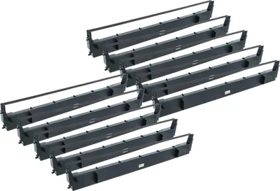 Produktbild von vhbw 10x Farbband Schriftband Ersatz für Epson S015020, C13S015020 für Nadeldrucker, Bondrucker - Schwarz